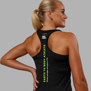 Womens *Subtle Print Black AeroFLX+ Seamless Tank