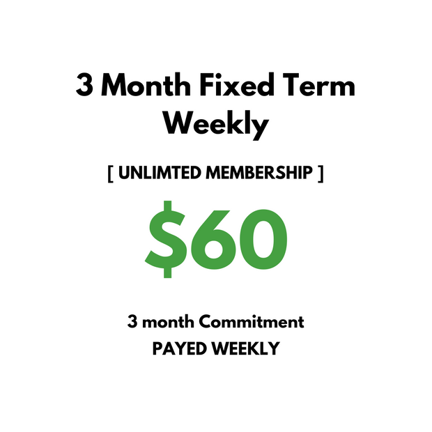 3 month membership (weekly)