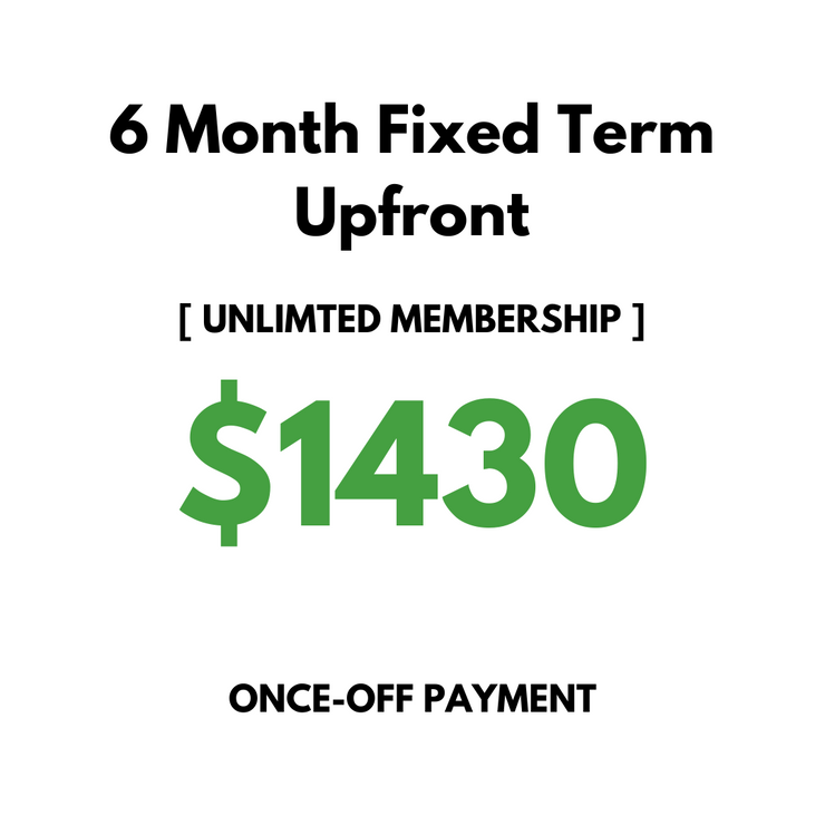 6 month membership (upfront)